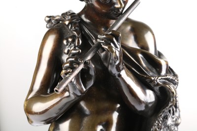 Lot 200 - A LATE 19TH CENTURY FRENCH PATINATED BRONZE FIGURAL CLOCK DEPICTING A SATYR