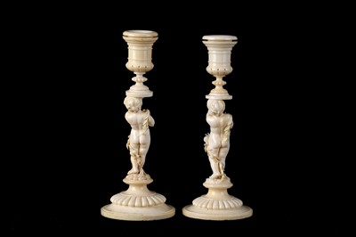 Lot 126 - A FINE PAIR OF 19TH CENTURY FRENCH (DIEPPE)...