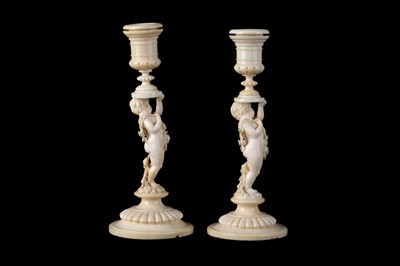 Lot 126 - A FINE PAIR OF 19TH CENTURY FRENCH (DIEPPE)...