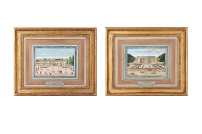 Lot 106 - A RARE PAIR OF LOUIS XVI ENGRAVED, GILT AND...