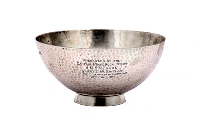Lot 252 - An Edwardian antique sterling silver bowl,...