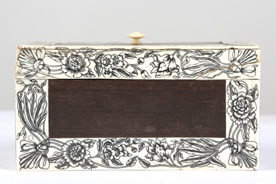 Lot 148 - A SMALL 19TH CENTURY INDIAN HARDWOOD AND IVORY...