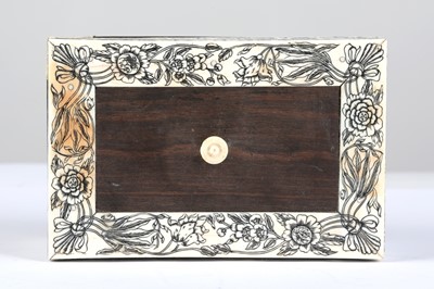 Lot 148 - A SMALL 19TH CENTURY INDIAN HARDWOOD AND IVORY...