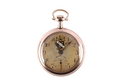 Lot 38 - Cyma/Tavannes Watch co. A gold plate open face...