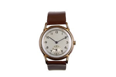 Lot 57 - A vintage 9K gold manual wind wristwatch. ...