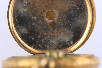Lot 61 - J.W.Benson. An 18K gold open face fob watch....