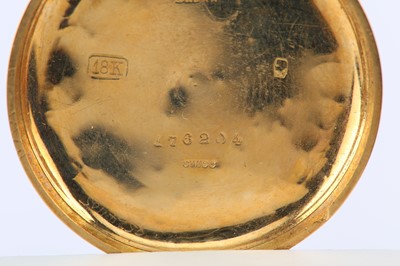 Lot 61 - J.W.Benson. An 18K gold open face fob watch....