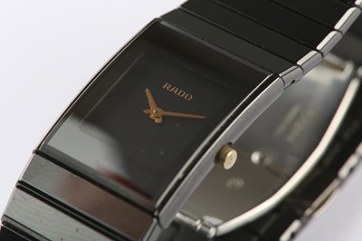 Lot 62 - RADO. A LADIES CERAMIC QUARTZ BRACELET WATCH....
