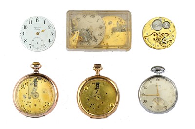 Lot 46 - Zenith. 6 pocket watches/movements. Restorers...