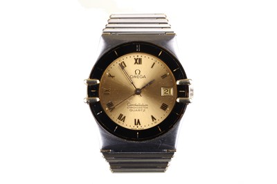 Lot 79 - Omega. A stainless steel and gold quartz...