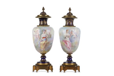 Lot 115 - A FINE PAIR OF LATE 19TH CENTURY FRENCH SEVRES...