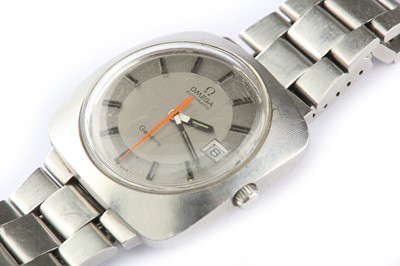 Lot 82 - Omega. A stainless steel automatic calendar...