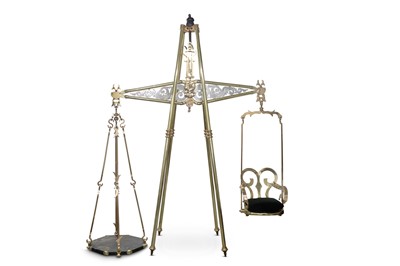 Lot 284 - A LIFE-SIZE REPRODUCTION OF A BRASS WEIGHING...