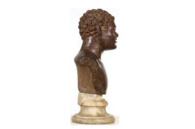 Lot 36 - AN ITALIAN CARVED PORPHYRY BUST OF A YOUNG...