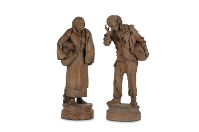 Lot 159 - A PAIR OF 19TH CENTURY FRENCH TERRACOTTA...