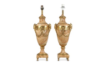 Lot 119 - A PAIR OF LOUIS XVI MARBLE AND GILT BRONZE...