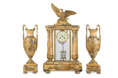 Lot 191 - AN EARLY 20TH CENTURY FRENCH MARBLE AND GILT...