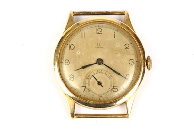 Lot 333 - Omega. A 9K gold manual wind wristwatch....