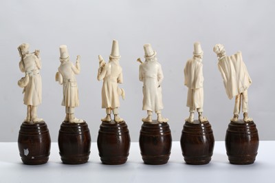 Lot 41 - A SET OF SIX LATE 19TH CENTURY GERMAN CARVED...