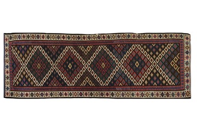 Lot 184 - An antique Kurdish narrow Kilim, approx:...