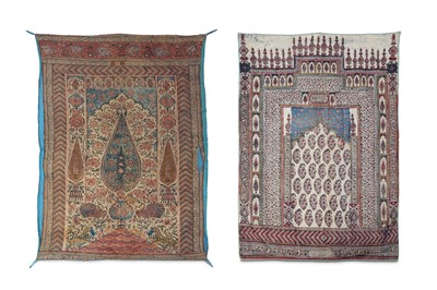 Lot 202 - TWO KALAMKARI TEXTILES Iran, 19th century...