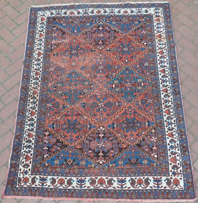 Lot 431 - An antique Persian hand made Afshar rug, 183 x...