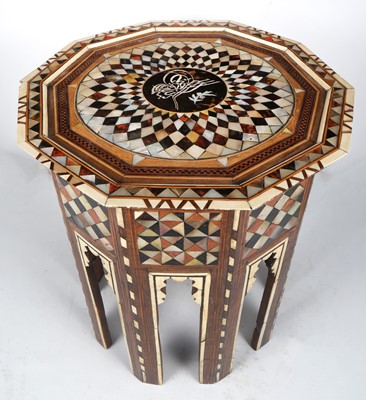 Lot 87 - AN OTTOMAN HARDWOOD AND MOTHER-OF-PEARL-INLAID...