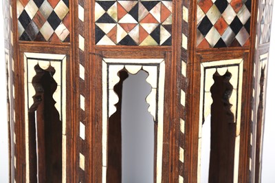 Lot 87 - AN OTTOMAN HARDWOOD AND MOTHER-OF-PEARL-INLAID...