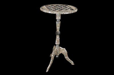 Lot 149 - AN OCCASIONAL MOTHER-OF-PEARL-REVETTED TRIPOD...