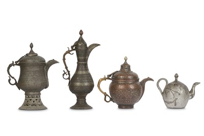 Lot 254 - A SELECTION OF TINNED COPPER VESSELS Kashmir,...