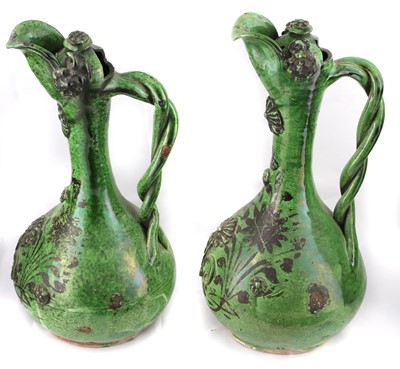 Lot 96 - TWO LIGHT GREEN-GLAZED CANAKKALE POTTERY...