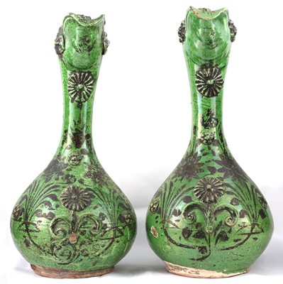 Lot 96 - TWO LIGHT GREEN-GLAZED CANAKKALE POTTERY...