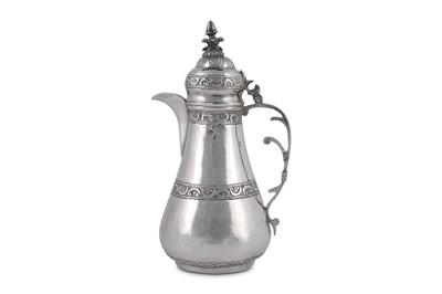 Lot 110 - A SILVER COFFEE POT Ottoman Turkey, 19th -...