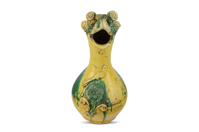 Lot 97 - A YELLOW-GLAZED CANAKKALE POTTERY EWER Ottoman...