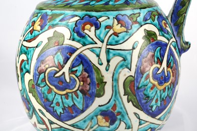 Lot 119 - A KUTAHYA POTTERY JUG Ottoman Turkey, late...