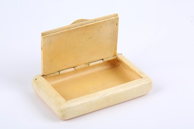 Lot 83 - A CAUCASIAN IVORY TOBACCO BOX Possibly...
