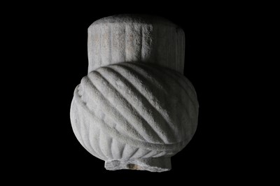 Lot 747 - A large Ottoman carved marble turban, Ottoman...