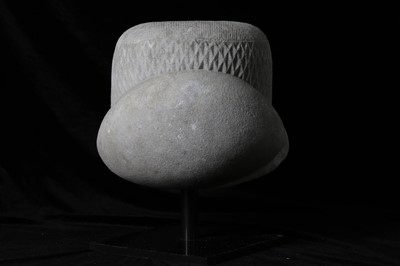 Lot 62 - A LARGE OTTOMAN CARVED MARBLE TURBAN Ottoman...