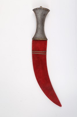 Lot 269 - AN UNUSUAL GOLD-DAMASCENED STEEL-HILTED DAGGER...