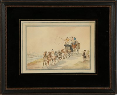 Lot 447 - After Rowlandson - a 19th Century watercolour...