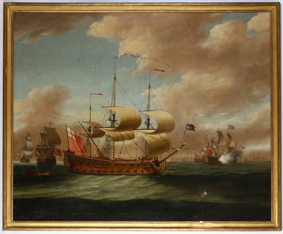 Lot 17 - ENGLISH SCHOOL, 18TH CENTURY A Royal Navy 4th...