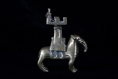 Lot 110 - A MAGDEBURG STYLE BRONZE CANDLESTICK IN THE...