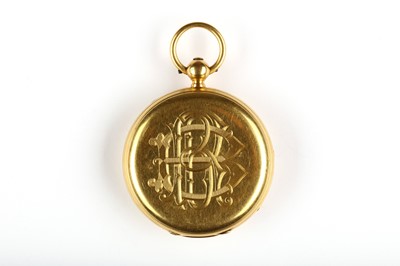 Lot 304 - Bracebridge. An 18K gold open face pocket...