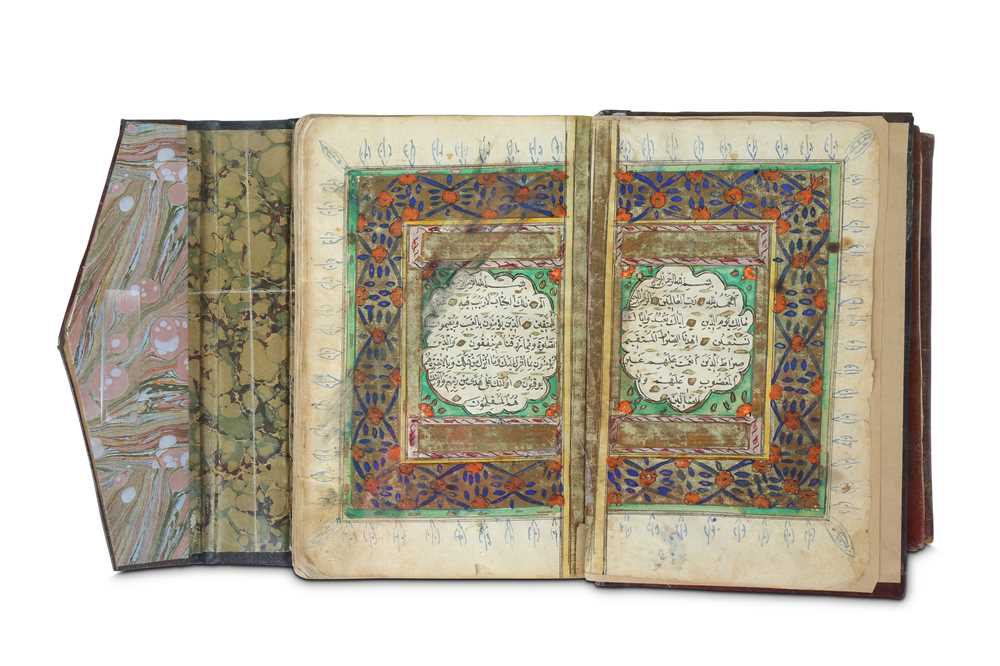 Lot 51 - AN OTTOMAN QUR'AN Ottoman Turkey, 19th...