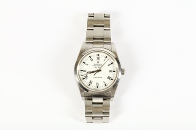 Lot 364 - Rolex. A stainless steel automatic calendar...