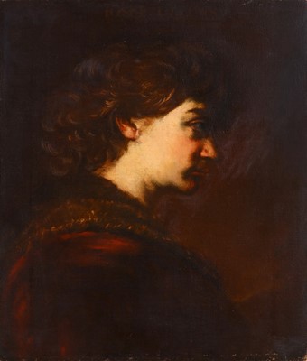 Lot 28 - FOLLOWER OF JAN LIEVENS Portrait of a young...