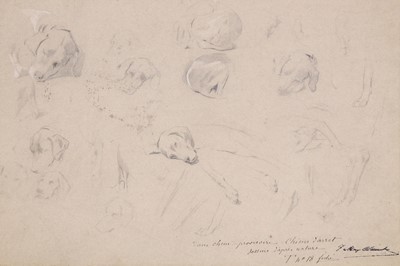 Lot 131 - JEAN MAXIME CLAUDE (PARIS 1824-1904) Chien...