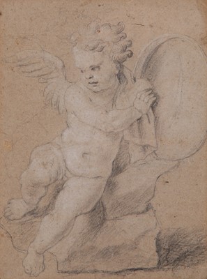Lot 116 - ITALIAN SCHOOL, 18TH CENTURY A Putto Holding a...