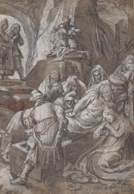 Lot 118 - DUTCH SCHOOL, 17TH CENTURY Burial of Christ...