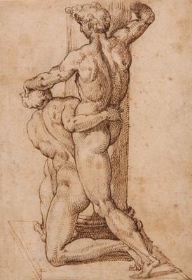 Lot 106 - ITALIAN SCHOOL, 17TH CENTURY Two Male Figures...